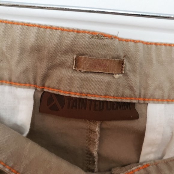 Tainted Denim tan Mens Slim Chino pants - Picture 5 of 7